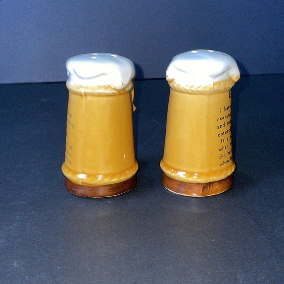 Beer Mug Salt & Pepper Shakers Vintage Ceramic Stein Collectible - Picture 4 of 8